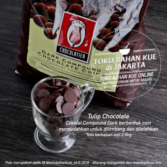 

[COD] Tulip Dark Compound Chocolate Coin 500gr Cokelat Coklat Baking Coin [COD]