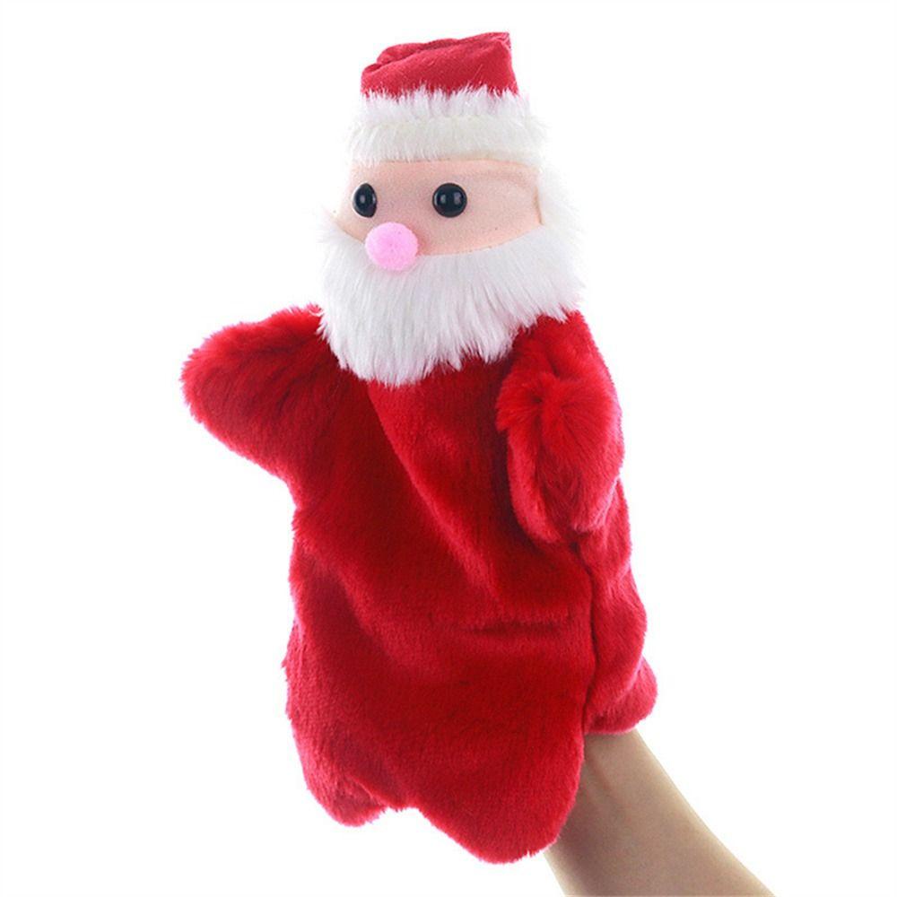 Needway Santa Claus Mainan Mewah Lucu Edukasi Cognition Bercerita Prop Bermain Peran Mainan Hadiah Natal Hand Toy Wayang Tangan Besar