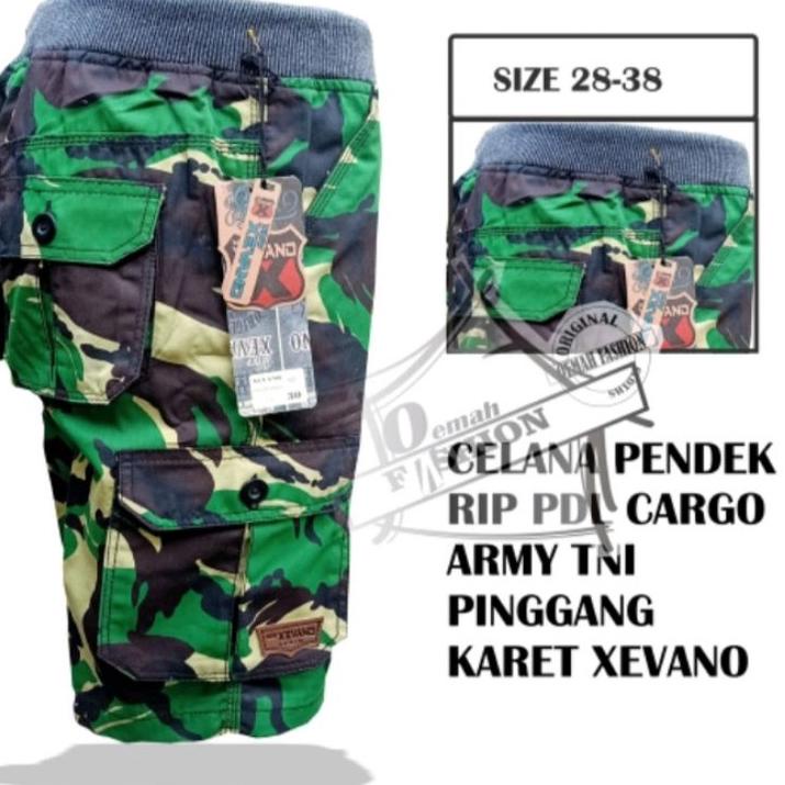 Harga Bersahabat celana pendek pria cargo rib army xevano terlaris