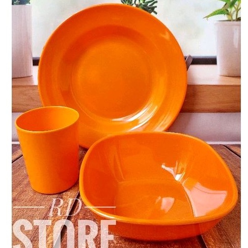 PROMO 3.PCS MIX / 1.PIRING 1.MANGKOK 1.GELAS MELAMINE POLOS
