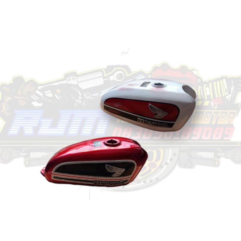 TANGKI CB PRESS TANGKI CB125 PUTIH MERAH GALVANIS TEBAL TANGKI CB