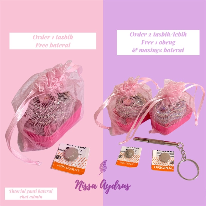 Aydrus Store - LED Tasbih Digital Cantik Swarovski Custom Nama Best Seller
