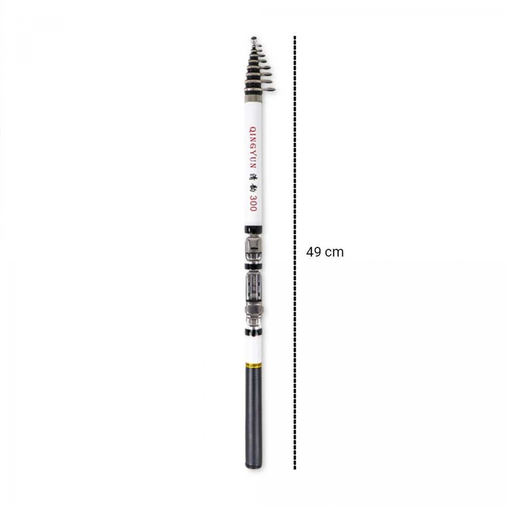 Joran Pancing Carbon Fiber Frp Portable Telescopic Fishing Rod 3M