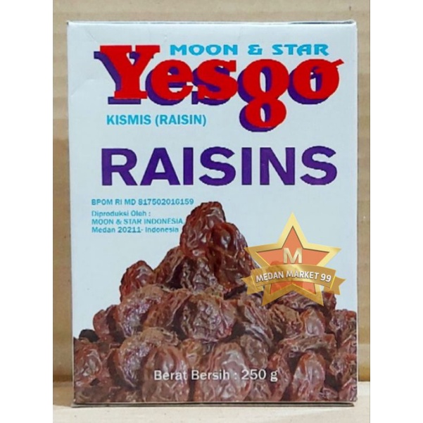 

KISMIS RAISINS HITAM YESGO 250gr | RAISINS GOLDEN | KISMIS | RAISINS PREMIUM QUALITY