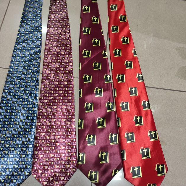 Dasi Pria Dasi Rohani Dasi Salib Dasi Gereja Dasi Motif No18 Maroon