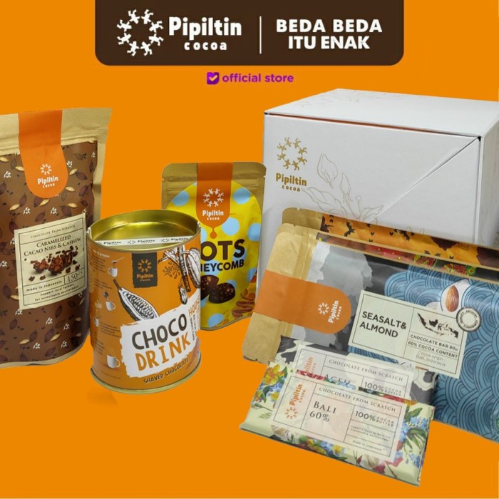 

[COD] Pipiltin Cocoa Chocolate - Chocolate Gift Silver Cube Hampers