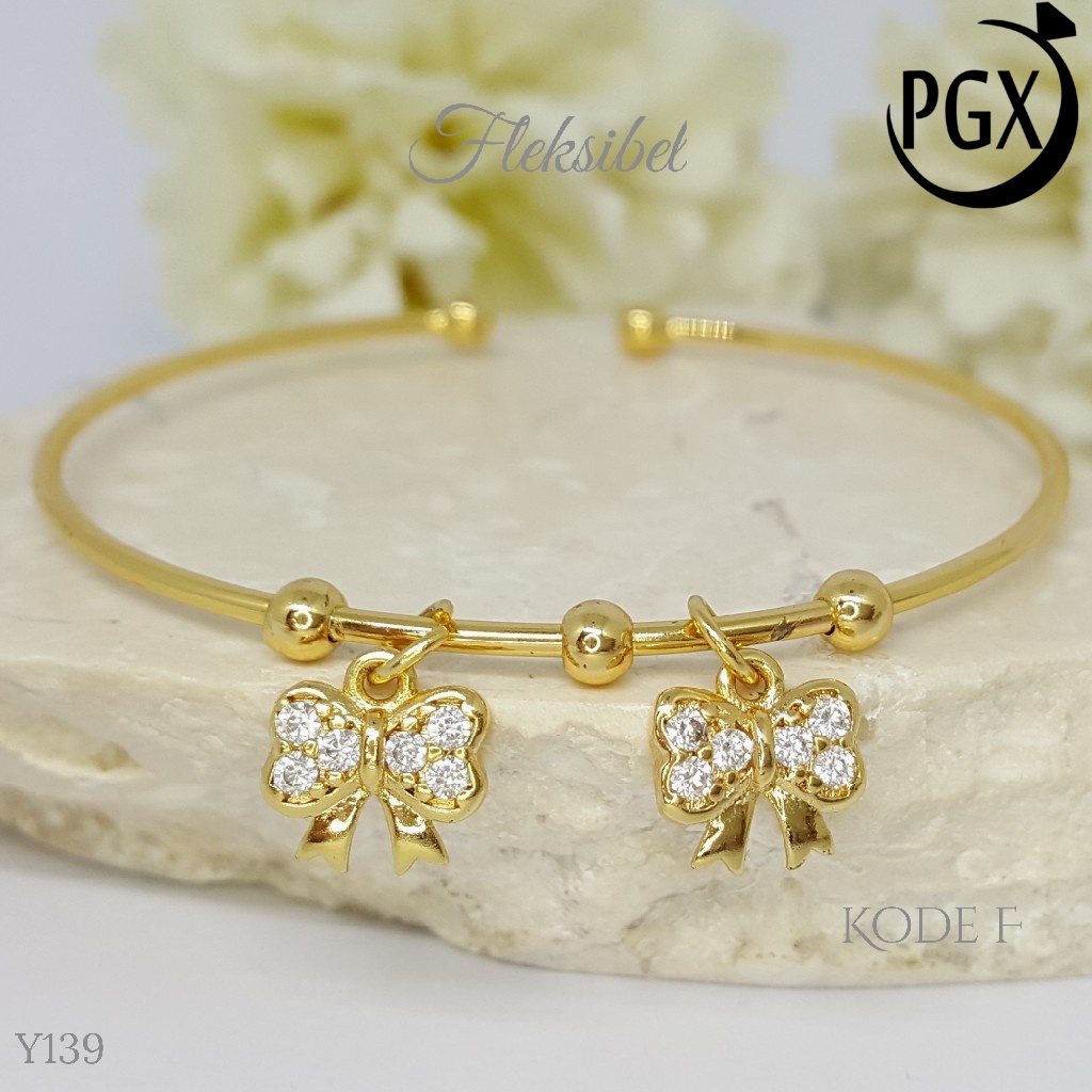 PGX Gelang Xuping Wanita Bangkok Bangle Aksesoris Perhiasan Lapis Emas - Y139