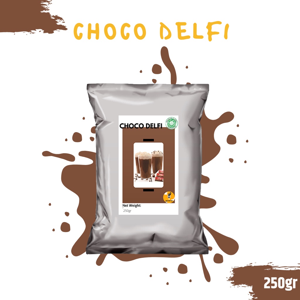 BUBUK MINUMAN RASA CHOCO DELFI 250GR / SERBUK MINUMAN ANEKA RASA / BUBUK MINUMAN KEKINIAN / MINUMAN INSTAN / BOBA DRINKS