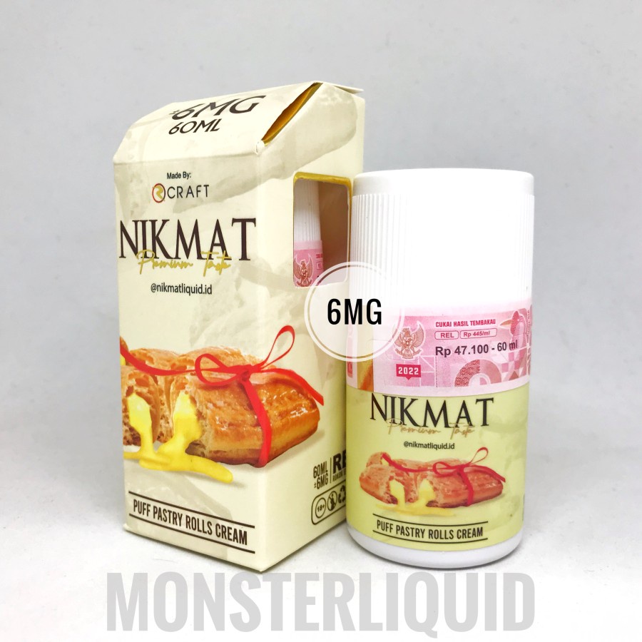 NIKMAT PUFF PASTRY ROLLS CREAM BY RCRAFT 6MG 60ML