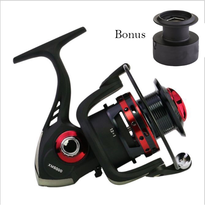 Reel Rel Rell Rill Ril Kerekan Pancing Power Handle One Way Spool Handle Metal Reelsking XM 5000 Ser