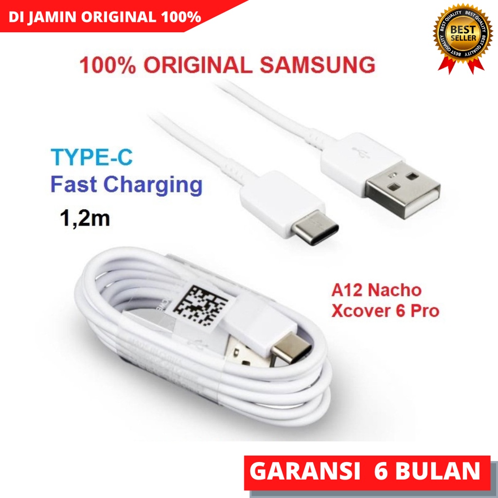 Kabel Data Cable Samsung A12 Nacho Xcover 6 Pro Fast Charging Original