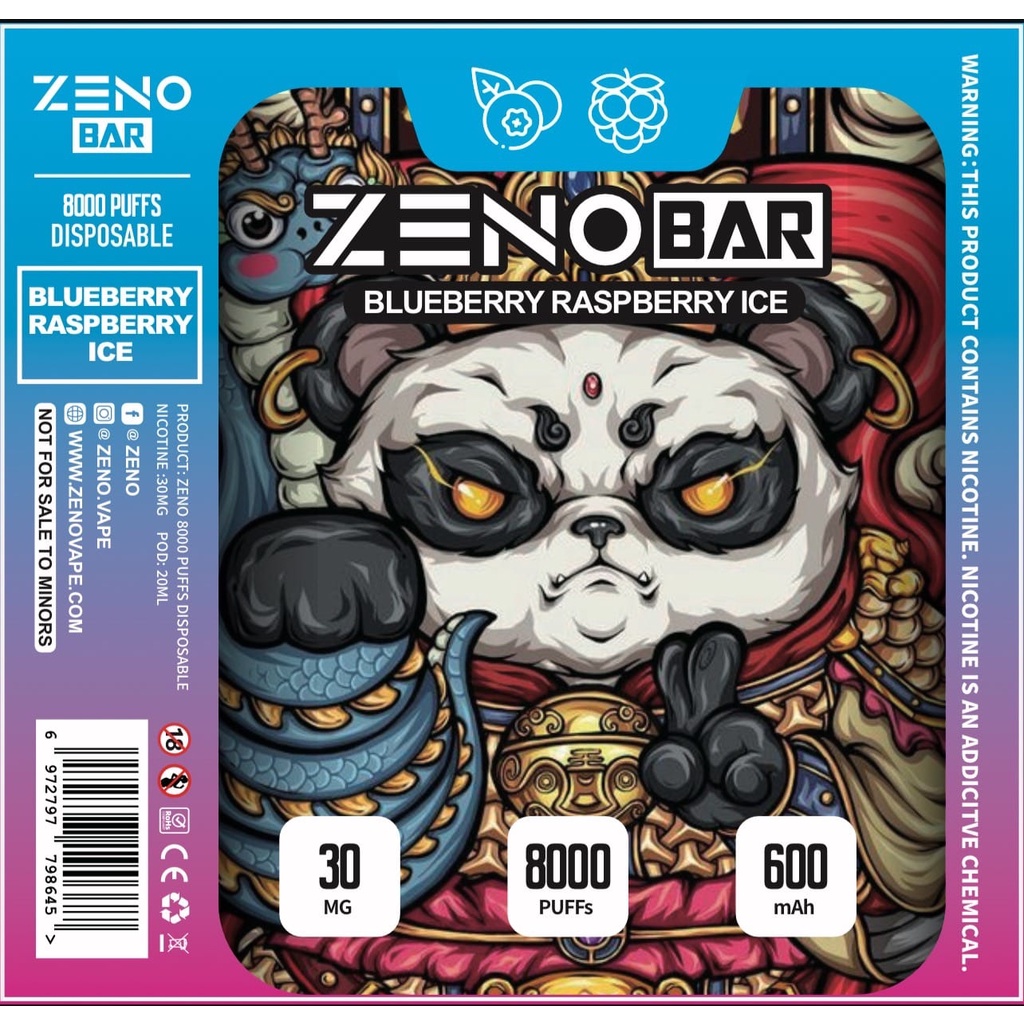 ZENO BAR Disposable Pods 8000 Puffs / Vape Sekali Pakai 20 ml - All Flavors