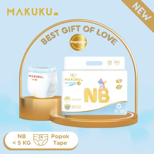 MAKUKU AIR DIAPERS PREMIUM PRO CARE TAPE NB28