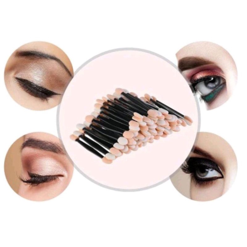 Kuas Eyeshadow / Mini Brush Eye Shadow / Kuas Spon Make Up Mata / Kuas Spons Eye Shadow Disposable / Sponge Kuas Eyeshadow Makeup