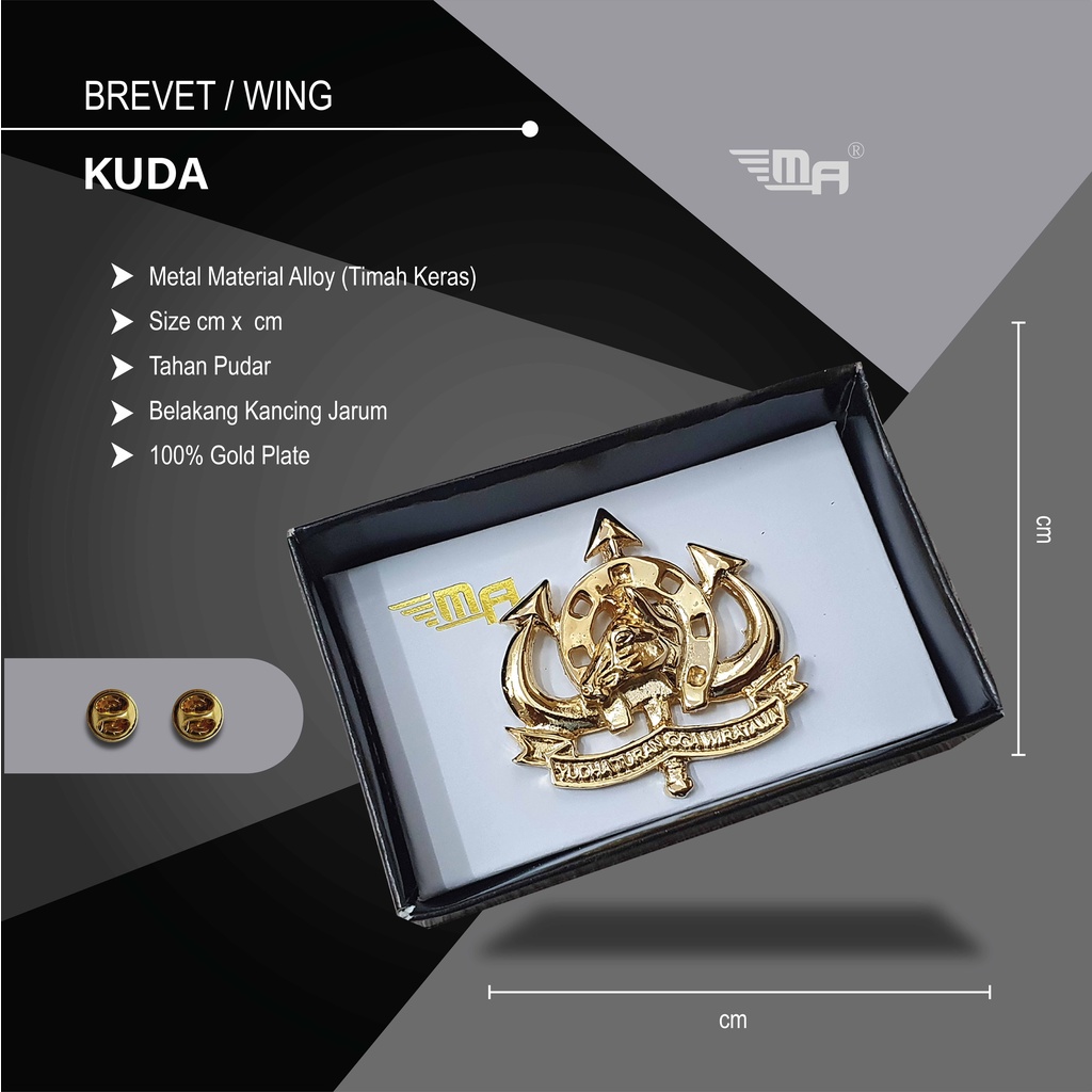WING KUDA PDH BRIVET BREVET PIN KUDA
