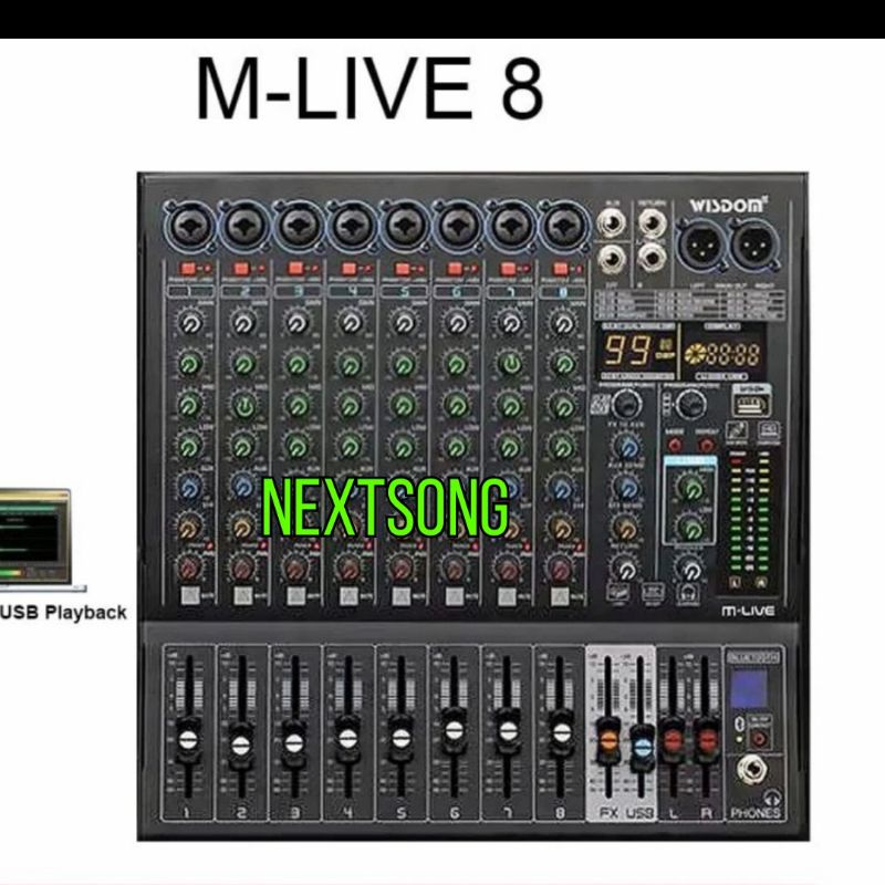 MIXER WISDOM M- LIVE 8 M-LIVE8 ORIGINAL 8 CHANNEL