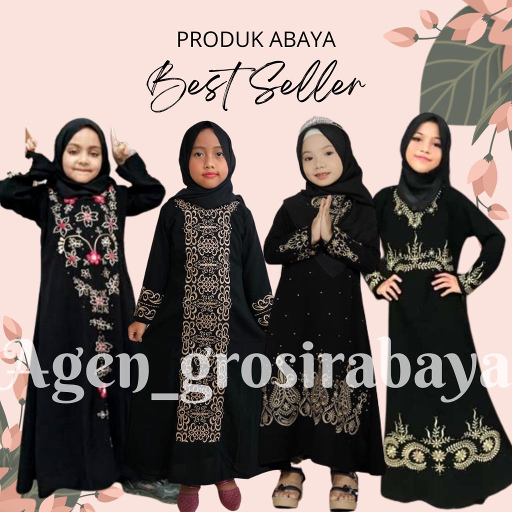 ABAYA ANAK MURAH ABAYA BORDIR ABAYA ANAK PEREMPUAN FASHION MUSLIM ANAK ABAYA ANAK TERLARIS