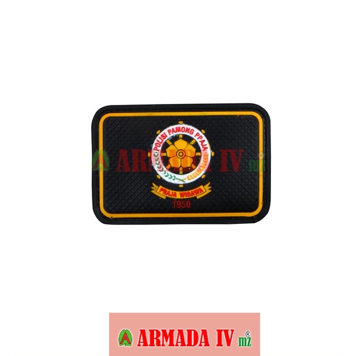 Patch Rubber Velcro Logo Satpol PP Rekat Kotak