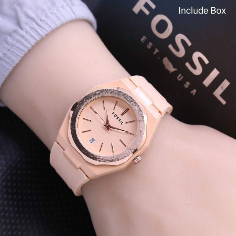 Jam Tangan Fossl Wanita Rubber Halus Terlaris Kasual Bisnis Bisa COD