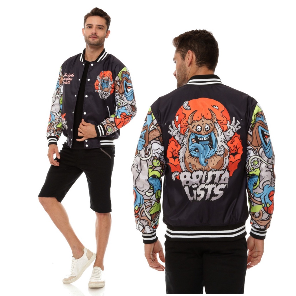 Jaket Varsity Baseball Pria Wanita Casual Original Varsity Jacket Touring Motor Outdoor Jaket Travelling Hangout Kekinian