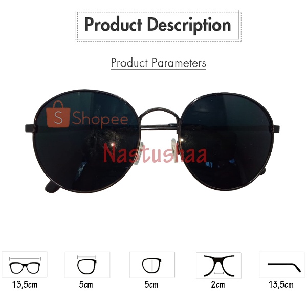 Kacamata Oval Fashion Sungglases Korean Style Lensa Gelap Transparan Gaya Unisex Kaca Mata Lensa Anti UV NOCASE