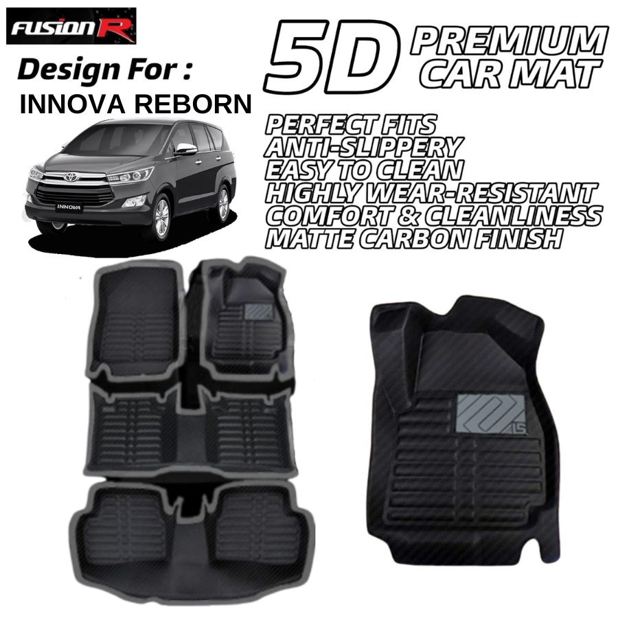 Karpet Mobil 5D Innova Reborn Fusion R  / Premium Car Carpet Carbon INNOVA REBORN - 5D SET