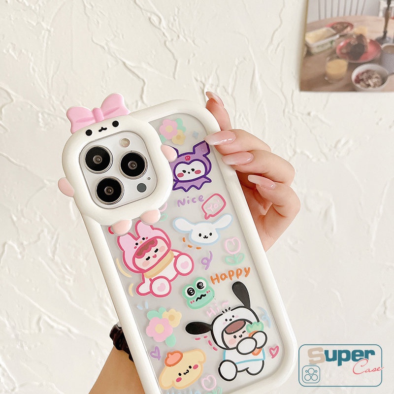 Casing Soft Case TPU Motif Kartun Monster 3D Untuk IPhone 11 13 12 14 Pro MAX 6 6S 7 8 Plus XR X XS MAX