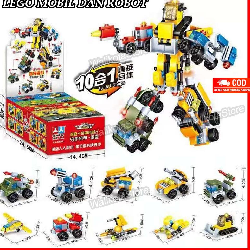 Mainan Bongkar Pasang Merakit Robot Mobil Interaktif Merangkai Lego "SRU.18Oc22ᴿ"