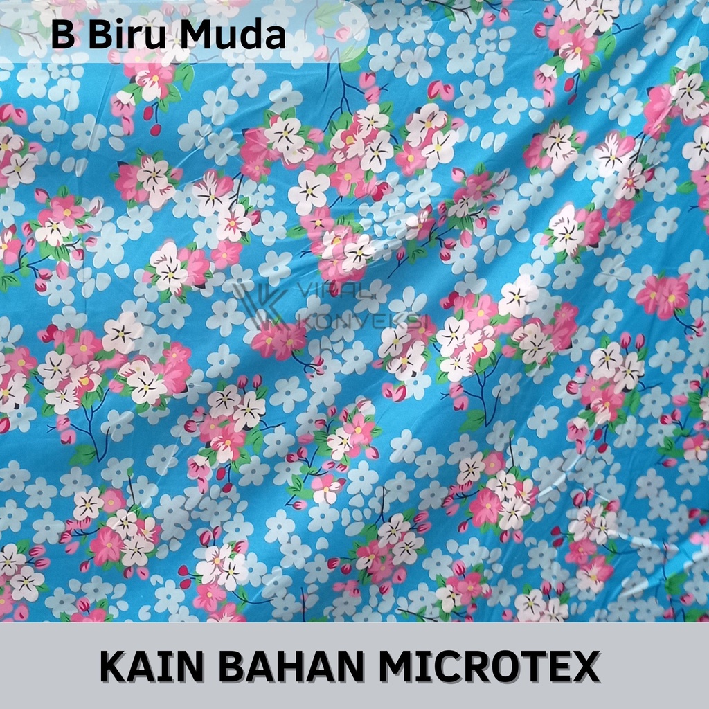 (L240) BAHAN KAIN SPREI DISPERSE MOTIF BUNGA