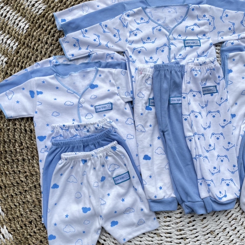 PROMO 7.7 18 Pcs Baju Bayi Celana Bayi Setelan Bayi Baju Bayi Newborn Baju Bayi Baru Lahir Atasan Bayi Baju Bayi Murah Baju Bayi Lucu Baju Bayi Seri Abu DNW BABY