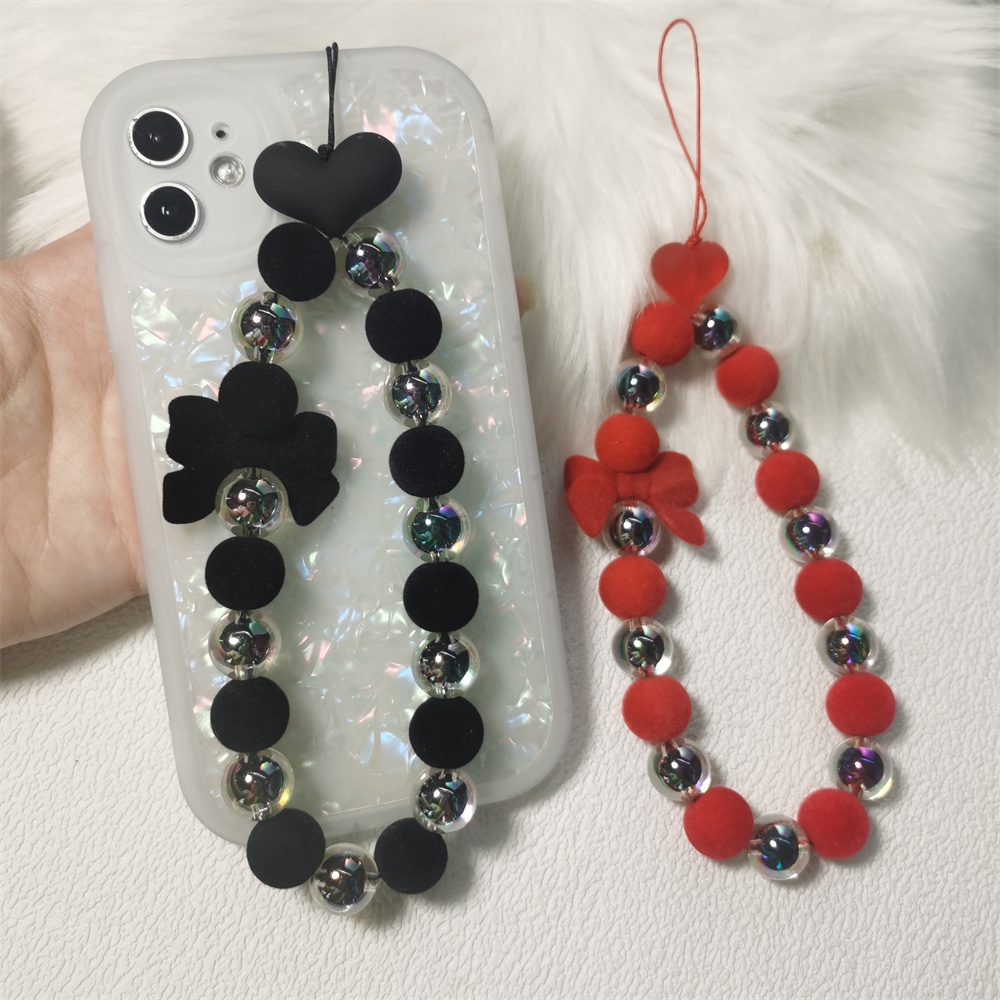 Tali Lanyard Manik-Manik Akrilik Warna-Warni Anti Hilang Untuk Case Hp