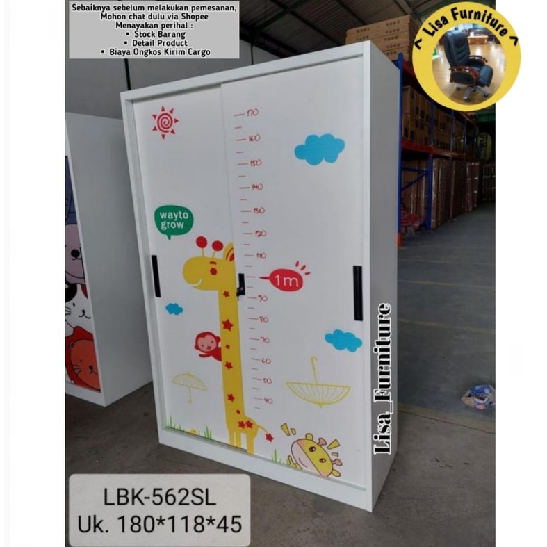 Lemari Besi Pakaian kaca|Lemari Besi Pakaian Sliding|Lemari besi pakaian 3 pintu|Lemari besi pakaian