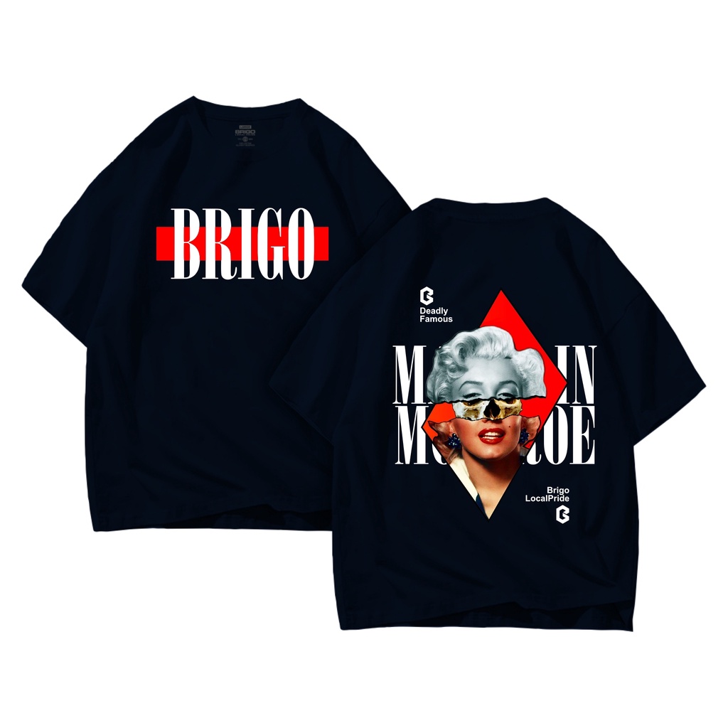 Kaos Oversize Print DTF Marlin Monroe II BRIGO Kaos Oversize Marlin Monroe II Kaos Jumbo Size Pria &amp; Wanita