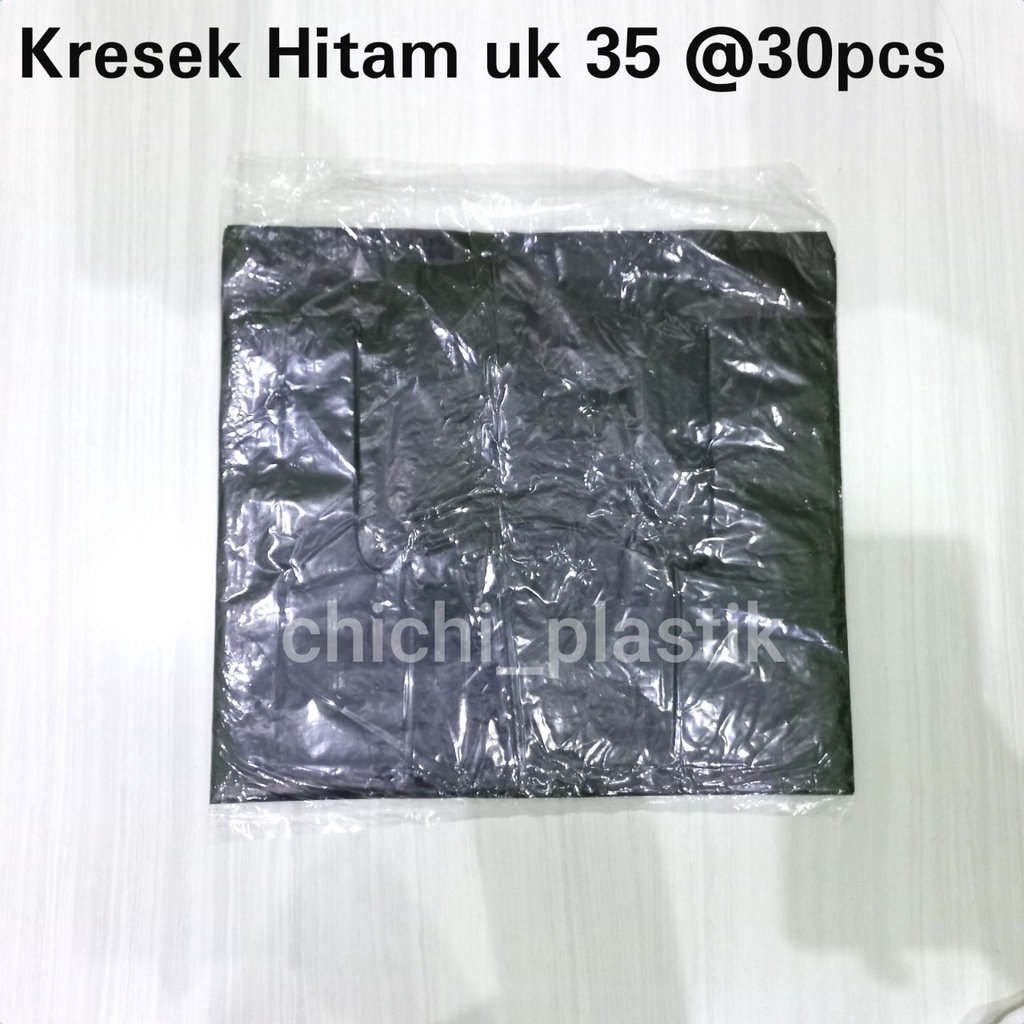 kresek hitam uk 35 / kresek hitam polos 35 kresek hajatan