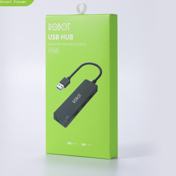 Langsung Order ROBOT USB HUB H160 4 Ports USB 2.0 &amp; USB 3.0 High Speed 5GBPS Original (New Model H150 H140 ) - Garansi Resmi 1 Tahun