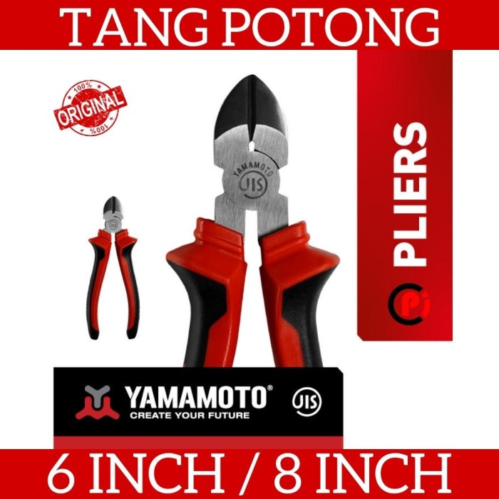 YAMAMOTO Tang Potong Ukuran 6 / 8 Inch Diagonal Cutting Pliers Kokoh