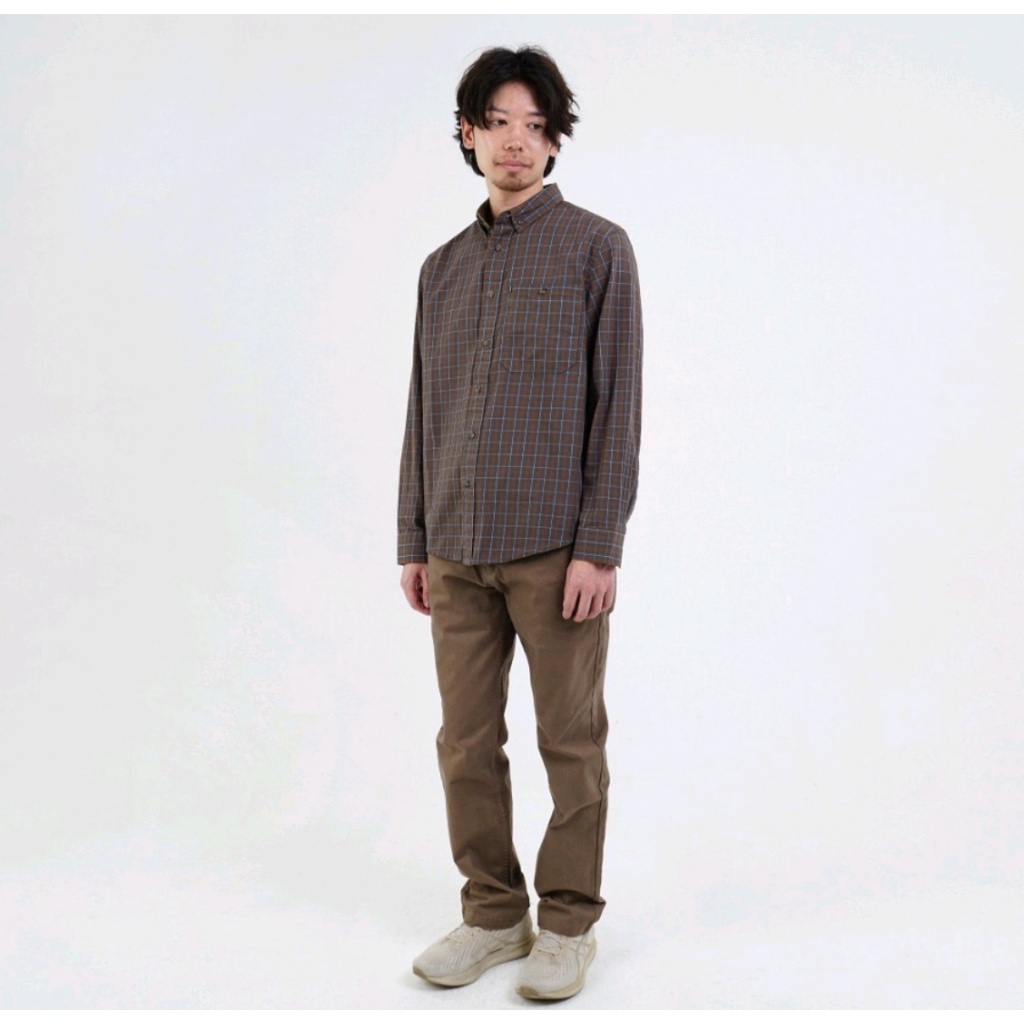 Kemeja Pria MGEE Original Lengan Panjang Saku Depan Jason 011 Dark Grey