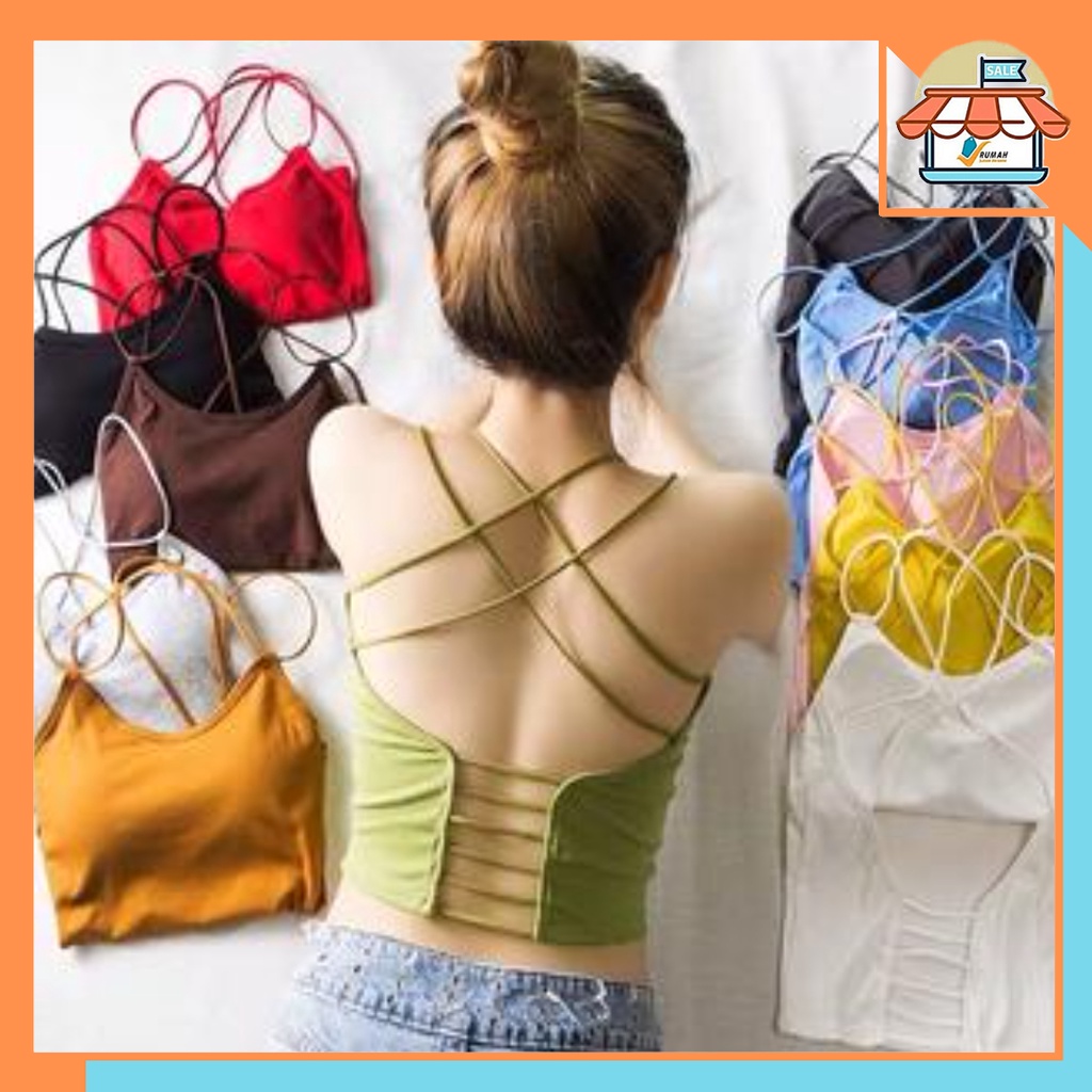 RSB BR278 Tanktop Bra Pakaian Dalam Bra Wanita Tanpa Kawat Thanktop Tali Kecil Thank Top Bra Singlet
