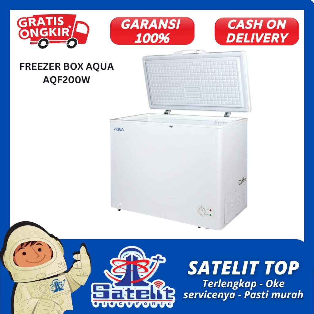 FREEZER BOX / CHEST FREEZER / PENYIMPANAN DAGING AQUA AQF200W / PROMO