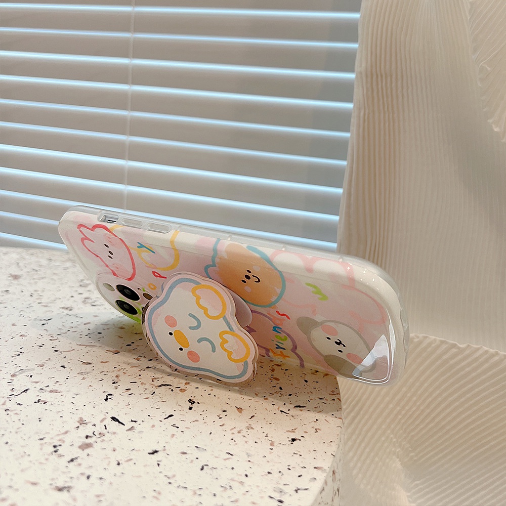 Ins Casing Silikon Motif Bebek Kartun Lucu Untuk Iphone 14 11 12 13 PRO MAX