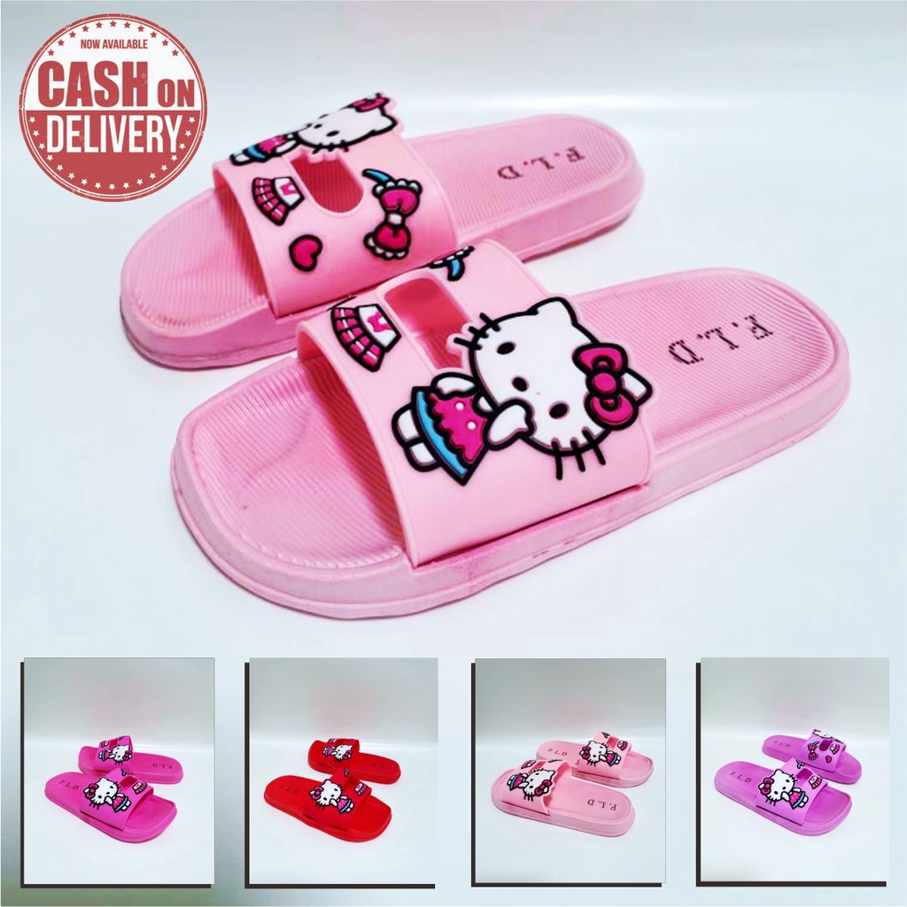 setyawan bross-Sendal Slip-On Kokop Anak Perempuan Motif Hello Kitty Anti Slip Elastis COD
