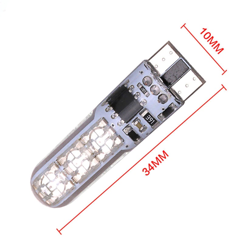 Lampu LED Senja T10 Rgb 2 Pcs + Remote Jelly 16 Warna Lampu LED T10 Mobil Motor Rgb 6 Mata Smd Lampu Mobil Lampu Motor Lampu Sein