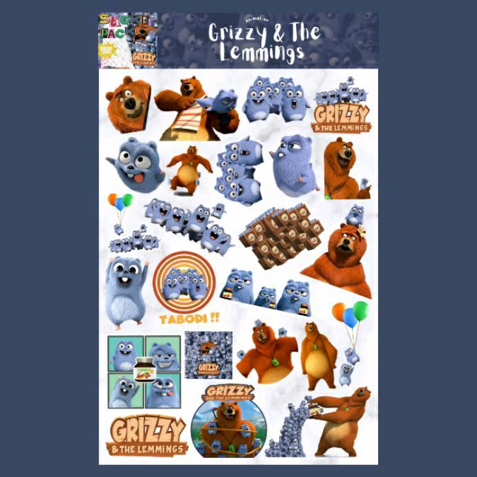 

Grizzy and The Lemmings Sticker Sheet