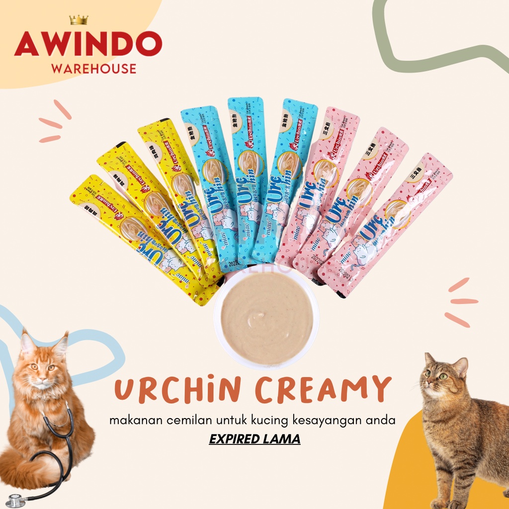 URCHIN CREAMY - Makanan Cemilan Snack Kucing Cat Kitten Adult