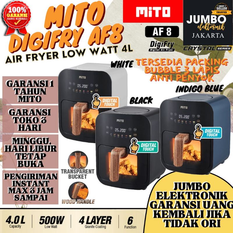 Mito Air Fryer AF8 Digifryer Mito 4 Liter Air Fryer Low Watt
