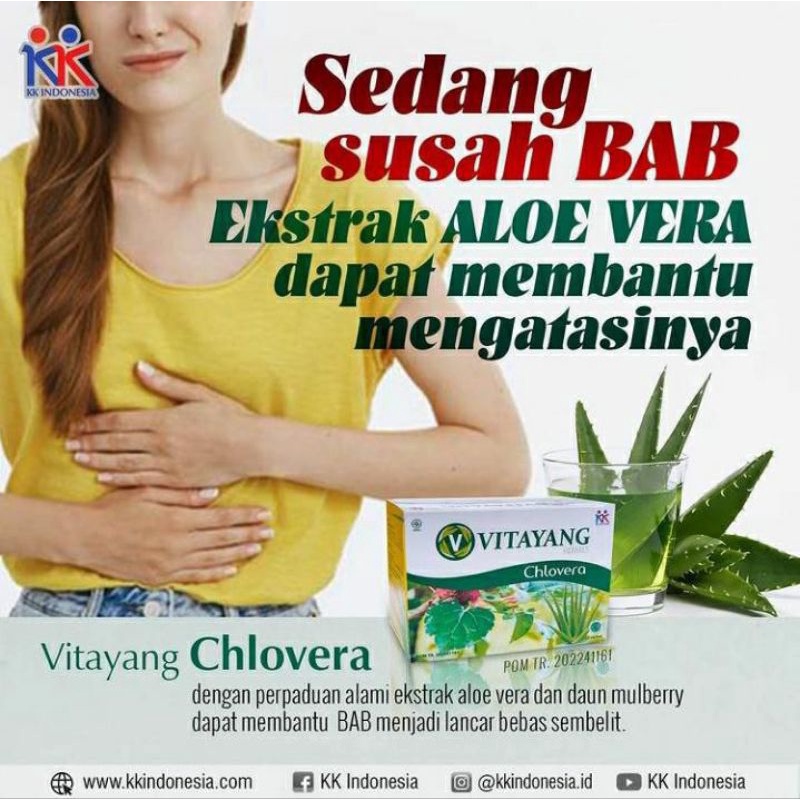 Vitayang Chlovera suplemen melancarkan BAB Solusi Sembelit Detoks pencernaan original kk Indonesia
