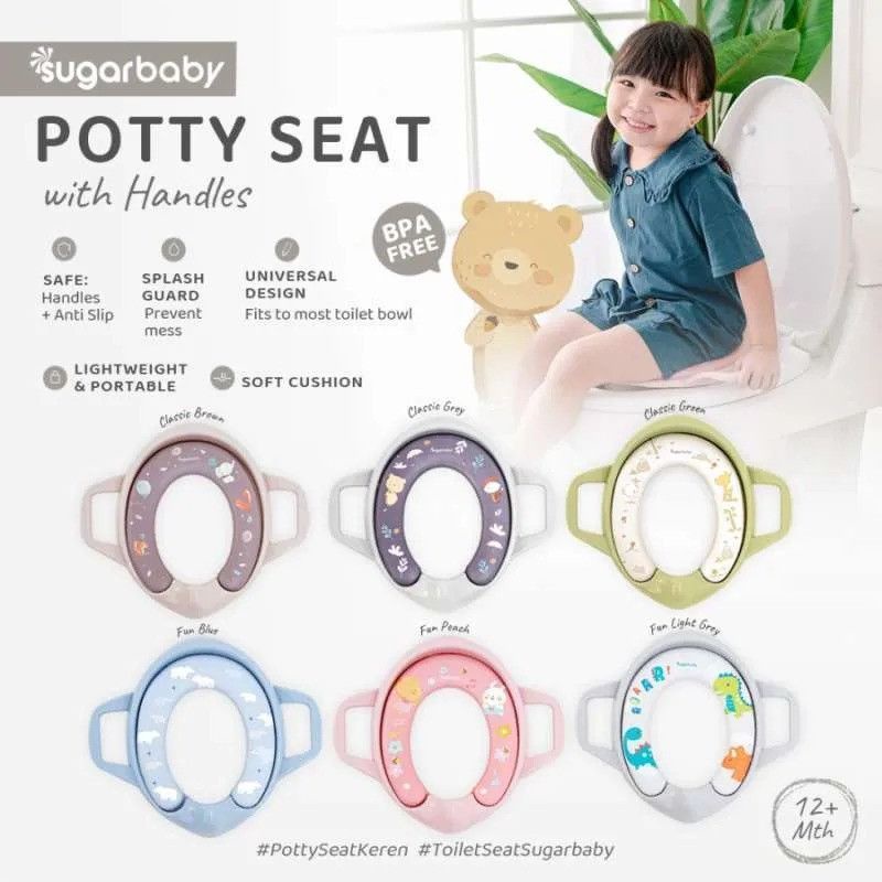 Sugar Baby Potty Seat With Handle / Dudukan Kloset / Alas Duduk Kloset