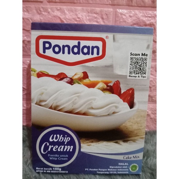 

WHIP CREAM PONDAN 150 GR