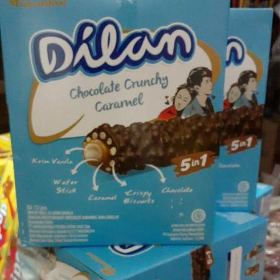 

GROSIR wafer roll dilan chocolate crunchy 1box gas !!