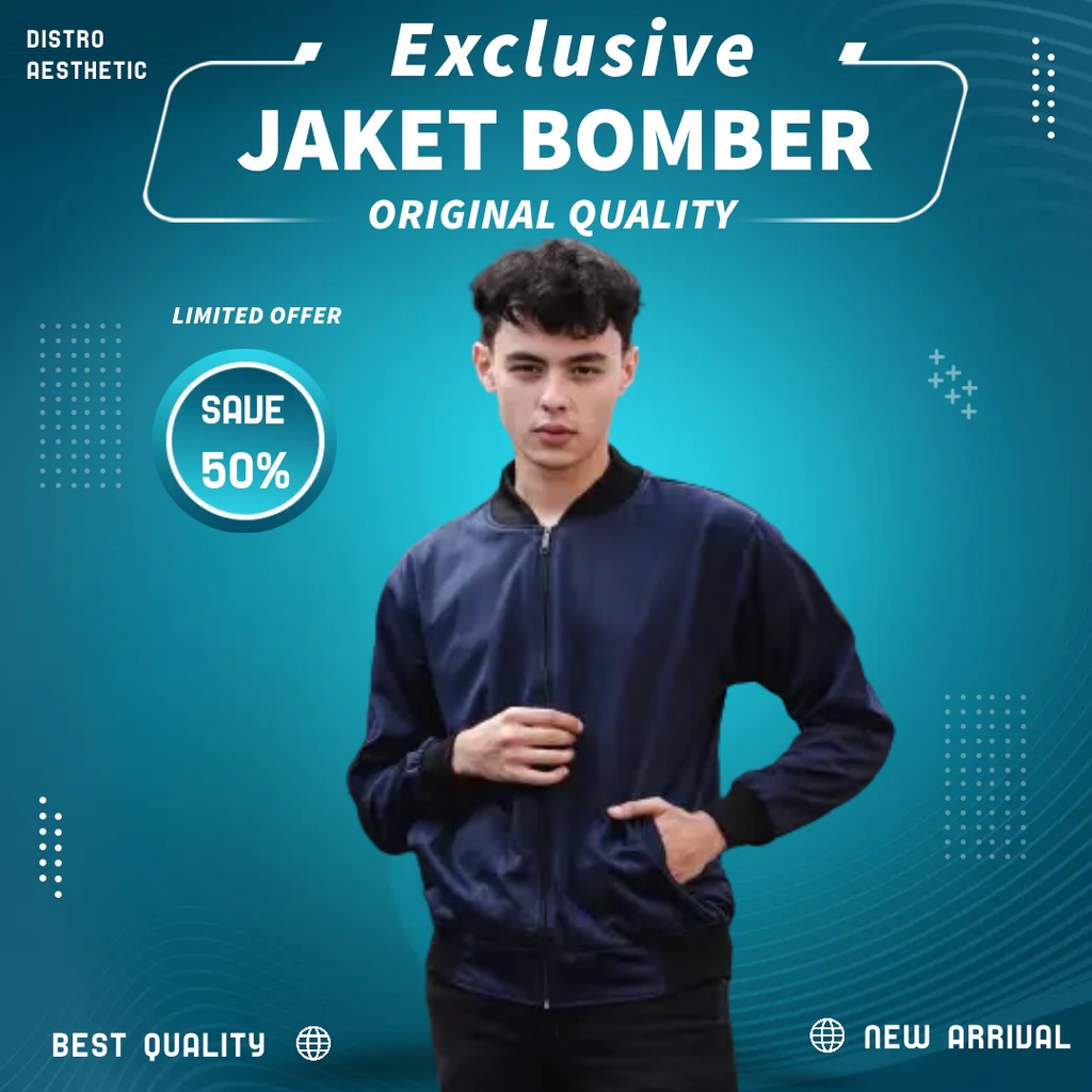 Jacket Jaket kain Basic Bomber Zipper Polos Casual Cowok jeket Pria Original Distro Jiket Ziper Kasu